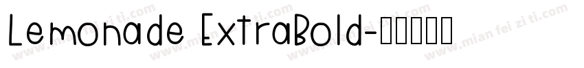 Lemonade ExtraBold字体转换